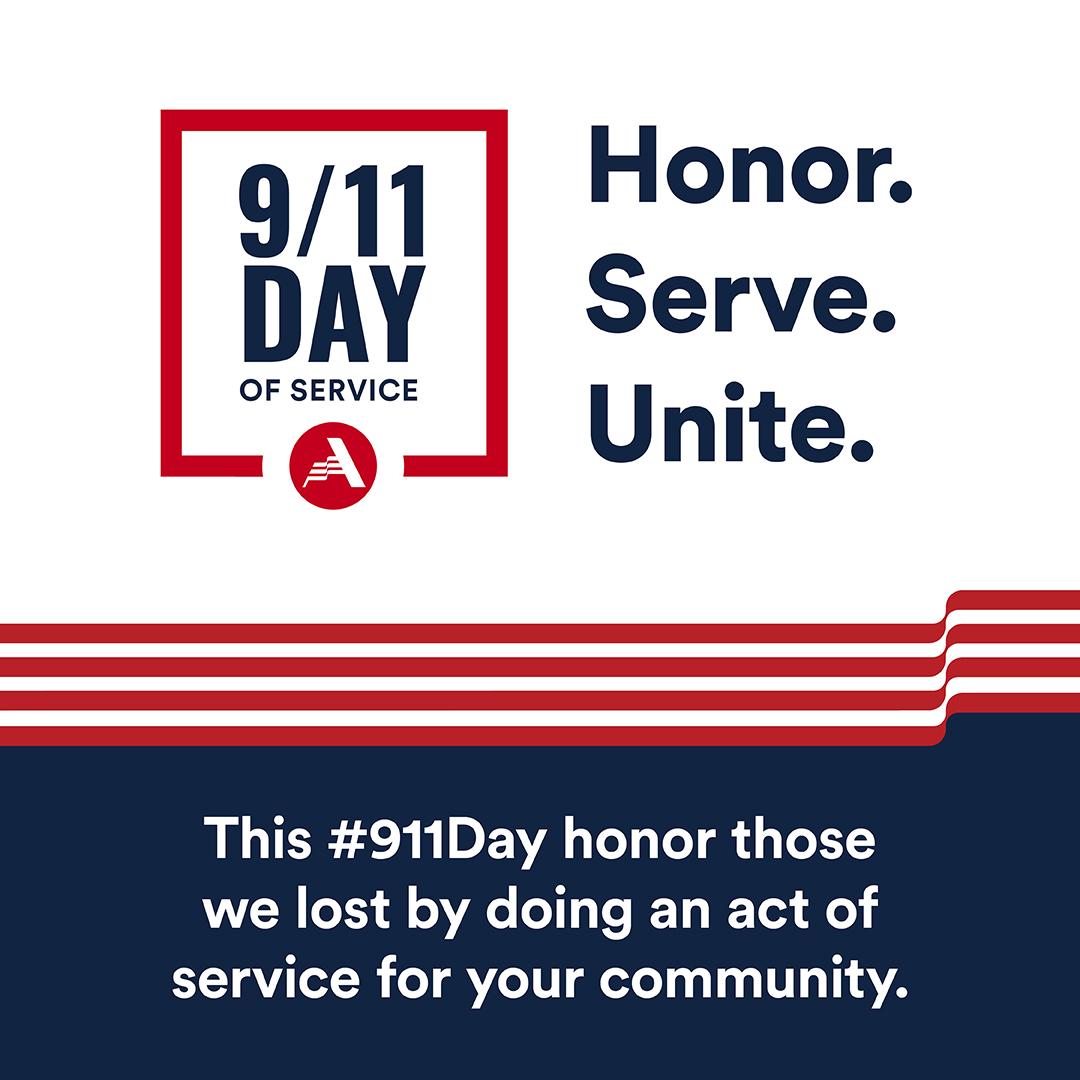 9/11 Day of Service social square graphic