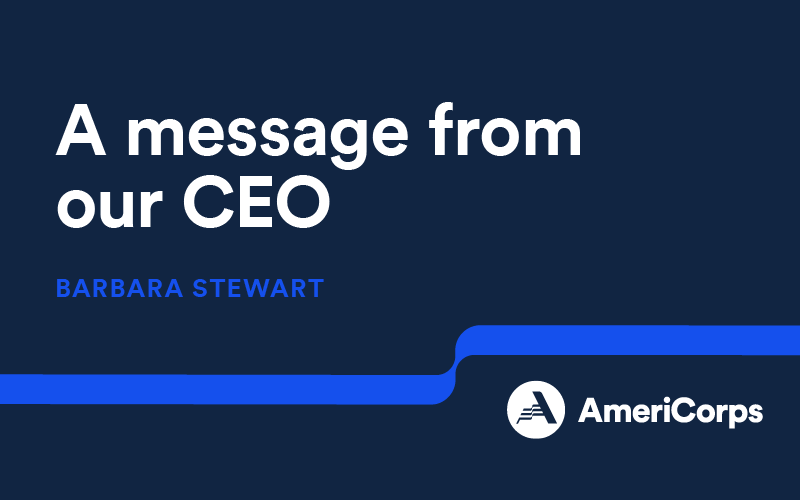 A message rom the CEO, AmeriCorps brand launch