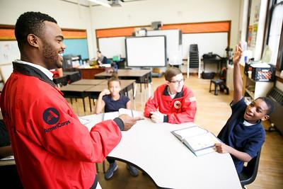 AmeriCorps member serving in a classroom with City Year