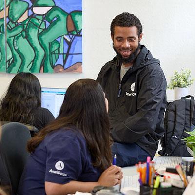 AmeriCorps members at the Latin American Youth Center