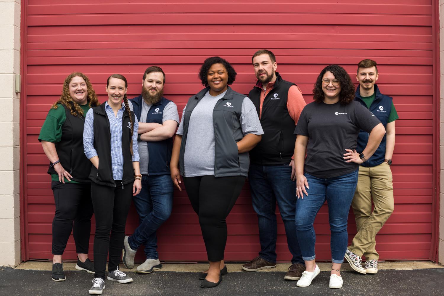 Six AmeriCorps members smiling