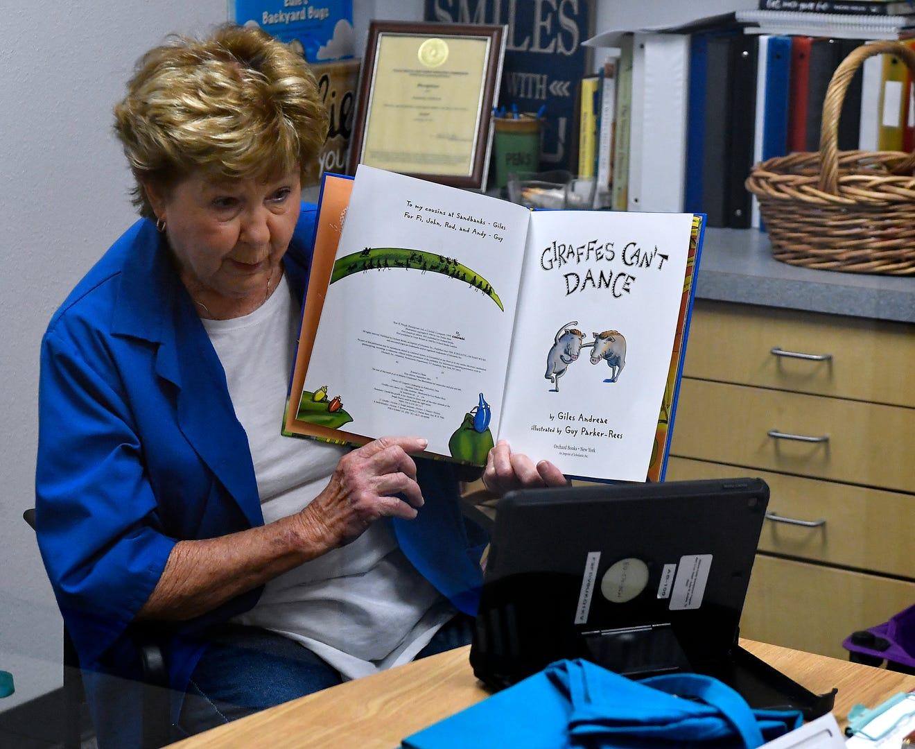 Grandma Judy reads to kids virtually