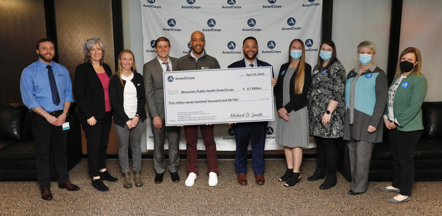 AmeriCorps CEO presents Public Health AmeriCorps grants in Wisconsin.