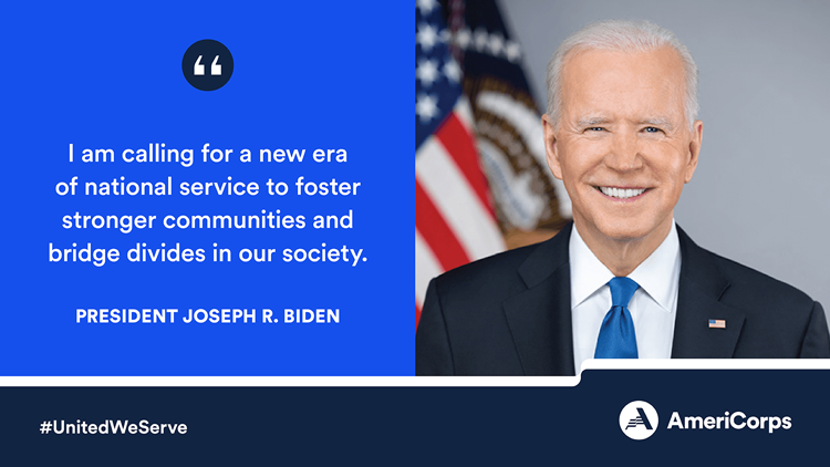 President Biden's call for a new era of national service