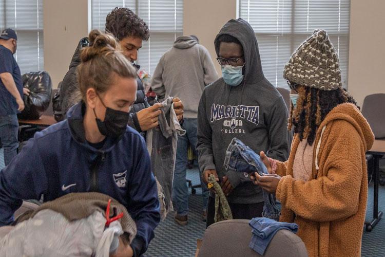 Marietta College volunteers on MLK Day